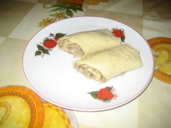 Naleśniki z boczniakami.